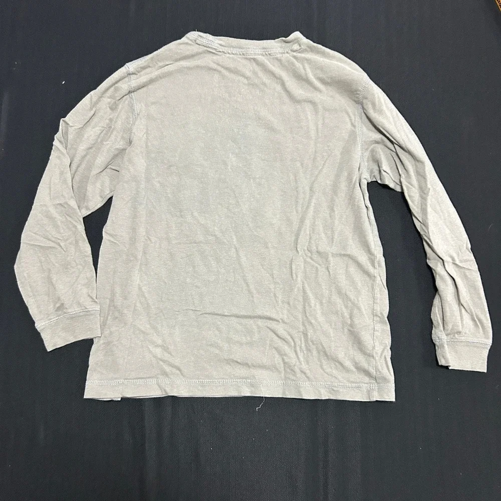 Old Navy Boys Gray Rockers Basketball Graphic Long Sleeve Tee Shirt Size M Y2K